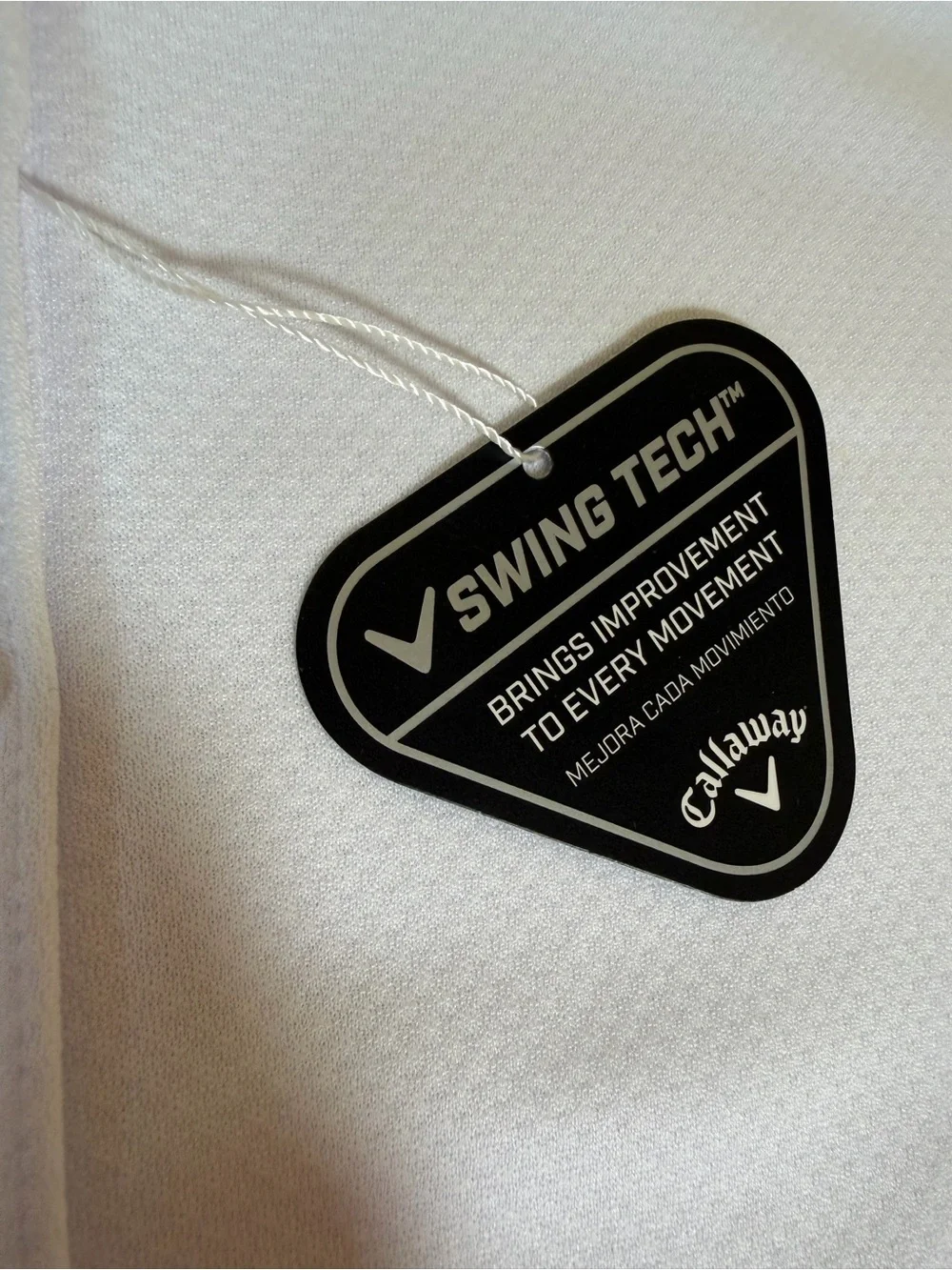 Callaway Swing Tech White Golf Polo Shirt Youth Medium Unisex NWT Opti-Dri SPF50